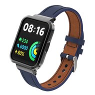 Lederarmband mit H&uuml;lle - Dunkelblau - Xiaomi Redmi Watch 2 (Lite)