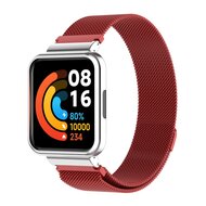 Milanaise Armband mit H&uuml;lle - Rot - Xiaomi Redmi Watch 2 (Lite)