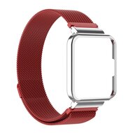 Milanaise Armband mit H&uuml;lle - Rot - Xiaomi Redmi Watch 2 (Lite)