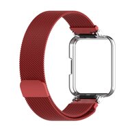Milanaise Armband mit H&uuml;lle - Rot - Xiaomi Redmi Watch 2 (Lite)