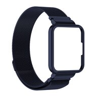 Milanaise Armband mit H&uuml;lle - Dunkelblau - Xiaomi Redmi Watch 2 (Lite)