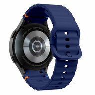 Wave Sportband - Gr&ouml;&szlig;e: S/M - Dunkelblau - Samsung Galaxy Watch 4 Classic - 42mm &amp; 46mm