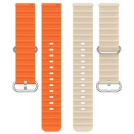 Samsung Galaxy Watch 4 - 40mm &amp; 44mm - Ocean Style Armband - Beige / orange