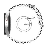 Samsung Galaxy Watch 4 - 40mm &amp; 44mm - Ocean Style Armband - Schwarz/Grau