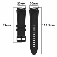 Leder + Silikonband - Gr&ouml;&szlig;e: klein - Braun - Samsung Galaxy Watch 5 (Pro) - 40mm / 44mm / 45mm