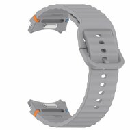 Wave Sportarmband mit Druckknopf - Gr&ouml;&szlig;e: M/L - Dunkelgrau - Samsung Galaxy Watch 6 Classic - 47mm &amp; 43mm