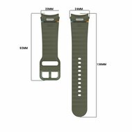 Wave Sportarmband mit Druckknopf - Gr&ouml;&szlig;e: M/L - Schwarz - Samsung Galaxy Watch 6 Classic - 47mm &amp; 43mm