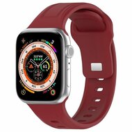 Quadratisches Silikonarmband - Bordeaux - Geeignet f&uuml;r Apple Watch 38mm / 40mm / 41mm / 42mm