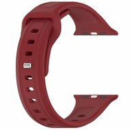 Quadratisches Silikonarmband - Bordeaux - Geeignet f&uuml;r Apple Watch 38mm / 40mm / 41mm / 42mm