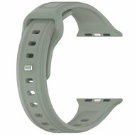 Quadratisches Silikonarmband - Grau-gr&uuml;nes Licht - Geeignet f&uuml;r Apple Watch 38mm / 40mm / 41mm / 42mm
