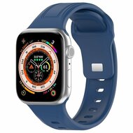 Quadratisches Silikonarmband - Dunkelblau - Geeignet f&uuml;r Apple Watch 38mm / 40mm / 41mm / 42mm