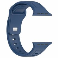 Quadratisches Silikonarmband - Dunkelblau - Geeignet f&uuml;r Apple Watch 38mm / 40mm / 41mm / 42mm