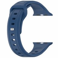 Quadratisches Silikonarmband - Dunkelblau - Geeignet f&uuml;r Apple Watch 38mm / 40mm / 41mm / 42mm