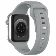 Quadratisches Silikonarmband - Grau - Geeignet f&uuml;r Apple Watch 38mm / 40mm / 41mm / 42mm