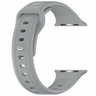 Quadratisches Silikonarmband - Grau - Geeignet f&uuml;r Apple Watch 38mm / 40mm / 41mm / 42mm