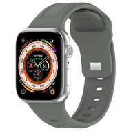 Quadratisches Silikonarmband - Grau-Gr&uuml;n - Geeignet f&uuml;r Apple Watch 38mm / 40mm / 41mm / 42mm