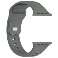 Quadratisches Silikonarmband - Grau-Gr&uuml;n - Geeignet f&uuml;r Apple Watch 38mm / 40mm / 41mm / 42mm
