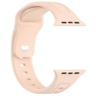Quadratisches Silikonarmband - Pink - Geeignet f&uuml;r Apple Watch 38mm / 40mm / 41mm / 42mm