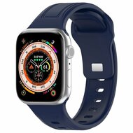 Quadratisches Silikonarmband - Navy - Geeignet f&uuml;r Apple Watch 38mm / 40mm / 41mm / 42mm