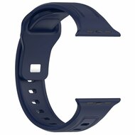 Quadratisches Silikonarmband - Navy - Geeignet f&uuml;r Apple Watch 38mm / 40mm / 41mm / 42mm