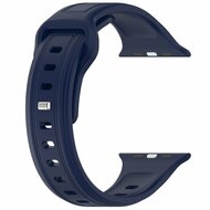 Quadratisches Silikonarmband - Navy - Geeignet f&uuml;r Apple Watch 38mm / 40mm / 41mm / 42mm
