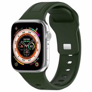 Quadratisches Silikonarmband - Dunkelgr&uuml;n - Geeignet f&uuml;r Apple Watch 38mm / 40mm / 41mm / 42mm