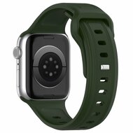 Quadratisches Silikonarmband - Dunkelgr&uuml;n - Geeignet f&uuml;r Apple Watch 38mm / 40mm / 41mm / 42mm