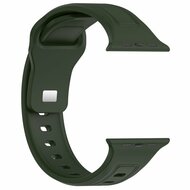 Quadratisches Silikonarmband - Dunkelgr&uuml;n - Geeignet f&uuml;r Apple Watch 38mm / 40mm / 41mm / 42mm