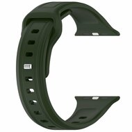 Quadratisches Silikonarmband - Dunkelgr&uuml;n - Geeignet f&uuml;r Apple Watch 38mm / 40mm / 41mm / 42mm