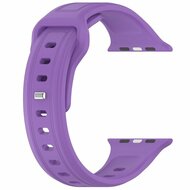 Quadratisches Silikonarmband - Lila - Geeignet f&uuml;r Apple Watch 38mm / 40mm / 41mm / 42mm