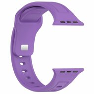 Quadratisches Silikonarmband - Lila - Geeignet f&uuml;r Apple Watch 38mm / 40mm / 41mm / 42mm
