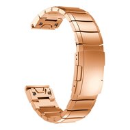 Edelstahl-Gliederarmband - Rose gold - Garmin Fenix 7S / 6S / 5S &amp; Instinct 2s