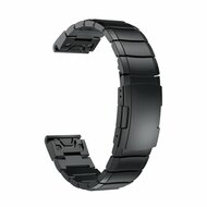 Edelstahl-Gliederarmband - Schwarz - Garmin Fenix 7S / 6S / 5S &amp; Instinct 2s