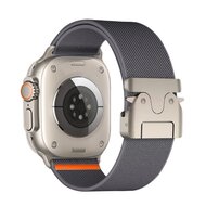Nylonband mit Fallschirmverschluss - Dunkelgrau - Geeignet f&uuml;r Apple Watch 38mm / 40mm / 41mm / 42mm