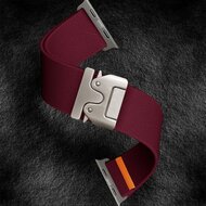 Nylonband mit Fallschirmverschluss - Bordeaux - Geeignet f&uuml;r Apple Watch 38mm / 40mm / 41mm / 42mm