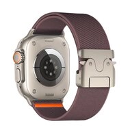 Nylonband mit Fallschirmverschluss - Dunkelviolett - Geeignet f&uuml;r Apple Watch 44mm / 45mm / 46mm / 49mm