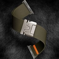 Nylonband mit Fallschirmverschluss - Dunkelgr&uuml;n - Geeignet f&uuml;r Apple Watch 44mm / 45mm / 46mm / 49mm