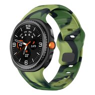 Wave Silikonarmband - Camouflage gr&uuml;n - Samsung Galaxy Watch 8 - 40mm / 44mm
