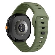 Wave Silikonarmband - Dunkelgr&uuml;n - Samsung Galaxy Watch 8 - 40mm / 44mm