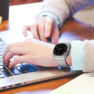 Klassisches Lederarmband - Grau - Samsung Galaxy Watch 8 - 40mm / 44mm