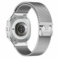 Milanaiseband mit Fallschirmschlie&szlig;e - Silber - Samsung Galaxy Watch 8 Classic - 46mm