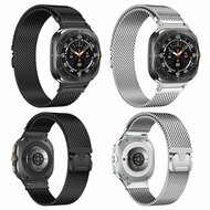 Milanaiseband mit Fallschirmschlie&szlig;e - Silber - Samsung Galaxy Watch 8 Classic - 46mm