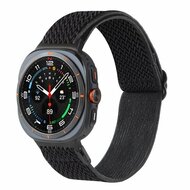 Elastisches Solo Loop Nylonarmband - Schwarz - Samsung Galaxy Watch 8 Classic - 46mm