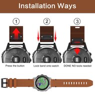 Lederband - Hellbraun - Garmin Epix Gen 2 / MARQ / Quatix 7/6/5