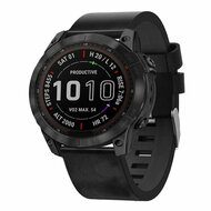 Lederband - Schwarz - Garmin Tactix 8 - 51mm