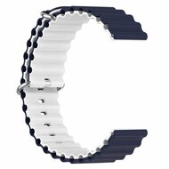 Garmin Vivoactive 6 / Vivoactive 5 / Vivoactive 3 - Ocean Style Armband - Dunkelblau / Wei&szlig;