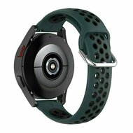 Silikon-Sportband mit Schnalle - Dunkelgr&uuml;n + Schwarz - Xiaomi Redmi Watch 5 Active / Redmi Watch 5 Lite