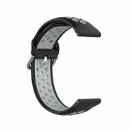 Silikon-Sportband mit Schnalle - Schwarz + Grau - Xiaomi Redmi Watch 5 Active / Redmi Watch 5 Lite