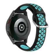 Silikon-Sportband mit Schnalle - Schwarz + Blau - Xiaomi Redmi Watch 5 Active / Redmi Watch 5 Lite