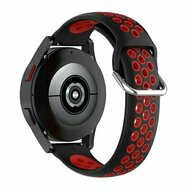 Silikon-Sportband mit Schnalle - Schwarz + Rot - Xiaomi Redmi Watch 5 Active / Redmi Watch 5 Lite